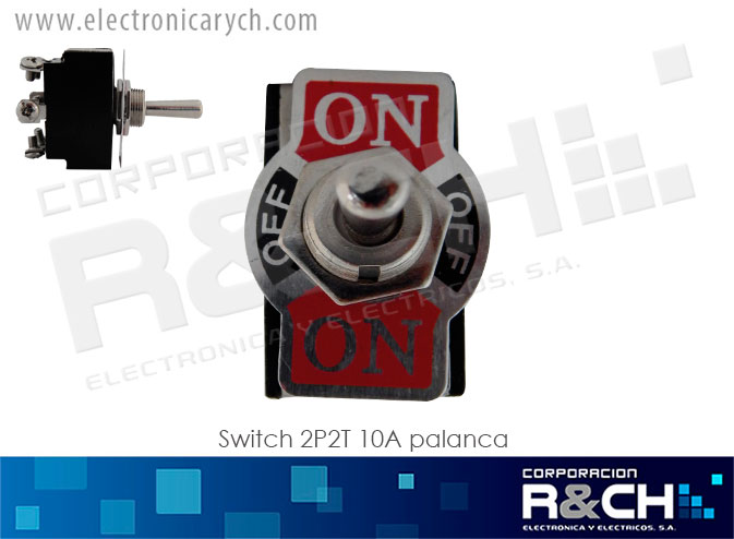 SW-1510 switch 2P2T 10A palanca | Electronica R&CH